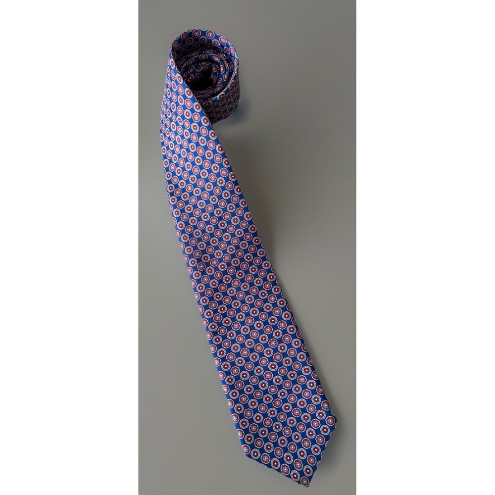 Mallory & Church Neckwear Tie Multi Color Geometric USA Vintage 100% Silk JBHS